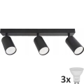 LED Spotlight ANGIE 3xGU10/6W/230V black