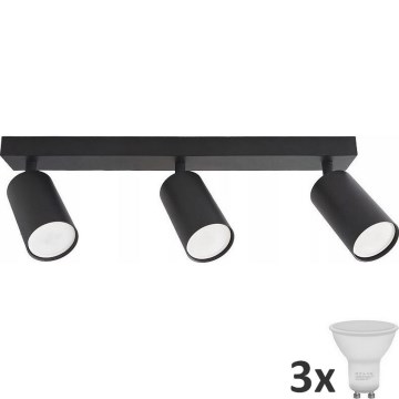 LED Spotlight ANGIE 3xGU10/6W/230V black
