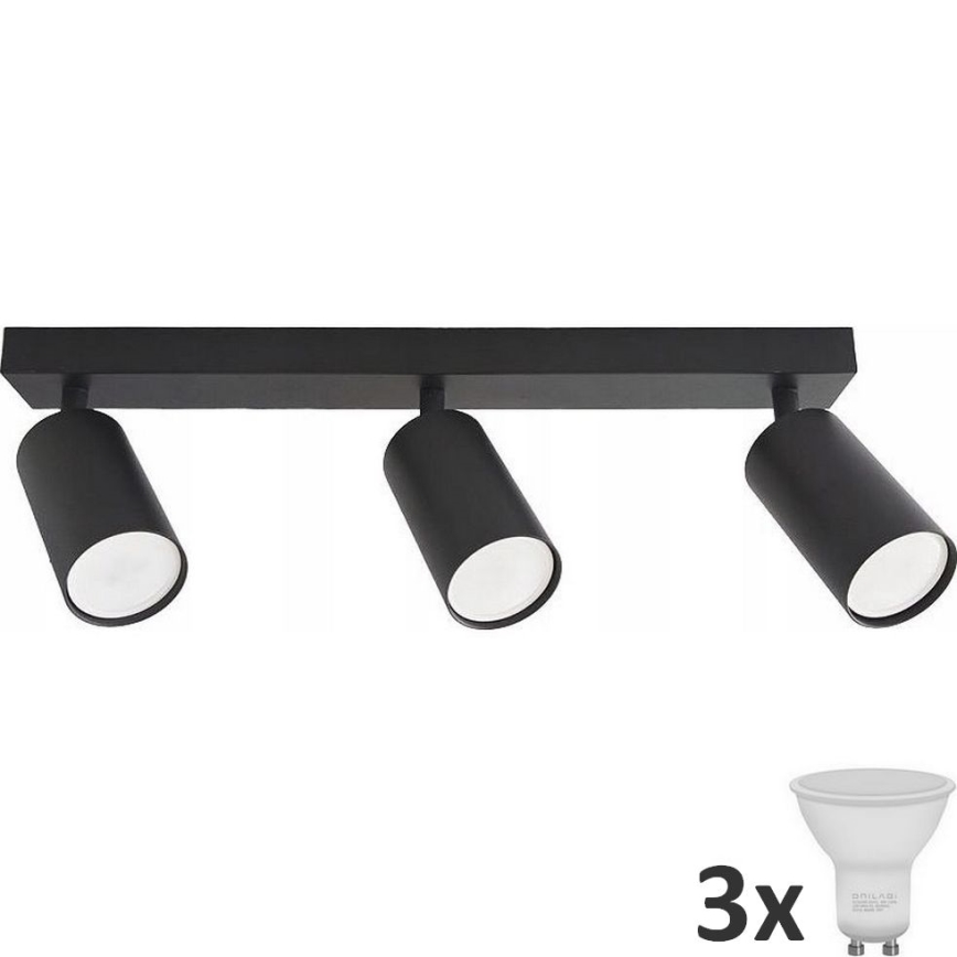 LED Spotlight ANGIE 3xGU10/6W/230V black