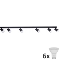 LED Spotlight ANGIE 6xGU10/6W/230V black