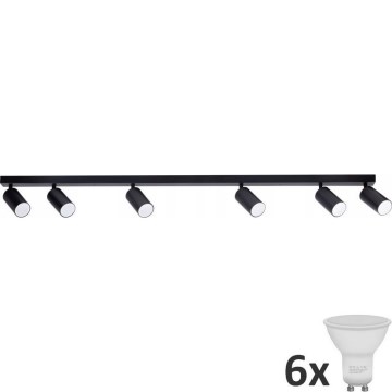 LED Spotlight ANGIE 6xGU10/6W/230V black