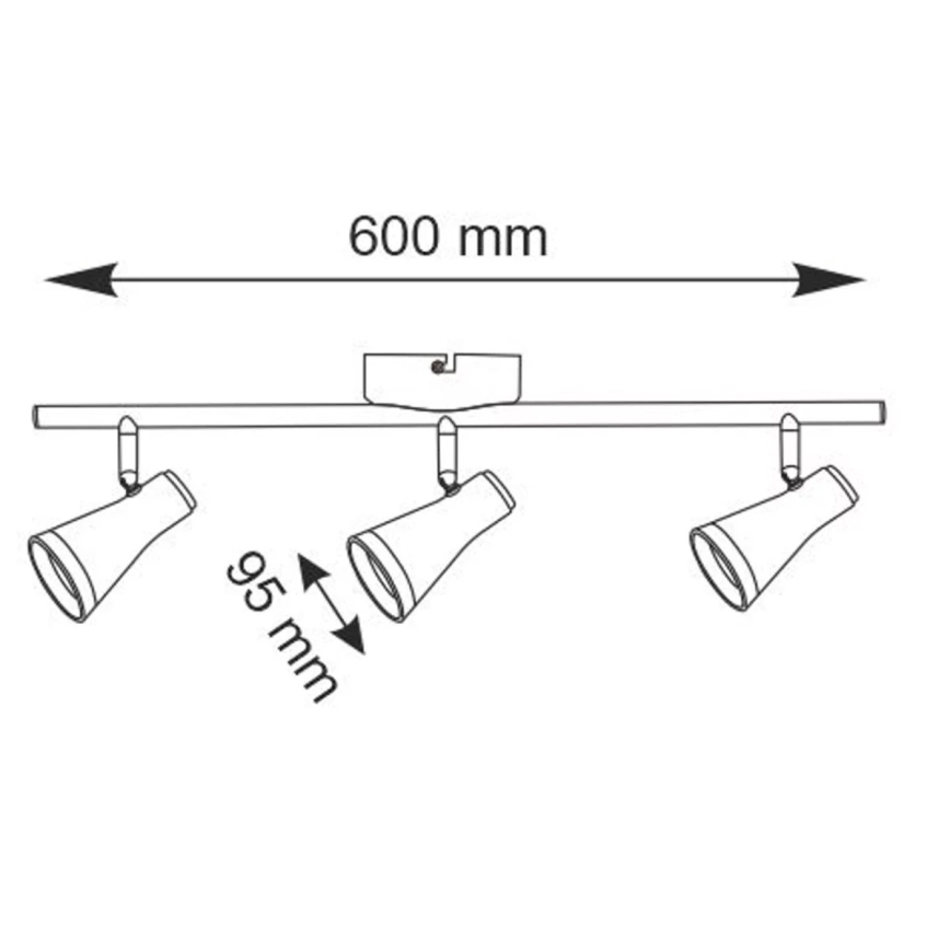 LED Spotlight BERG 3xLED/4,2W/230V black