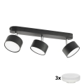 LED spotlight CLARK 3xGX53/10W/230V black
