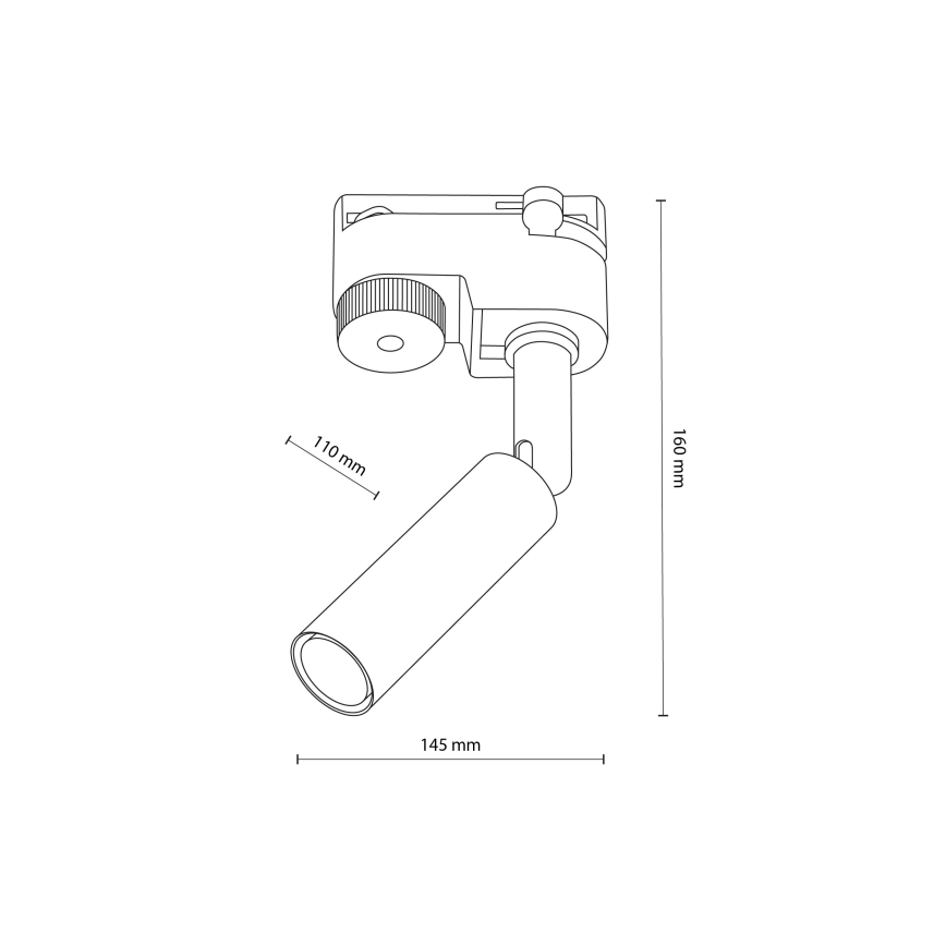 LED Spotlight for 1-phase rail system LAGOS 1xG9/3W/230V black