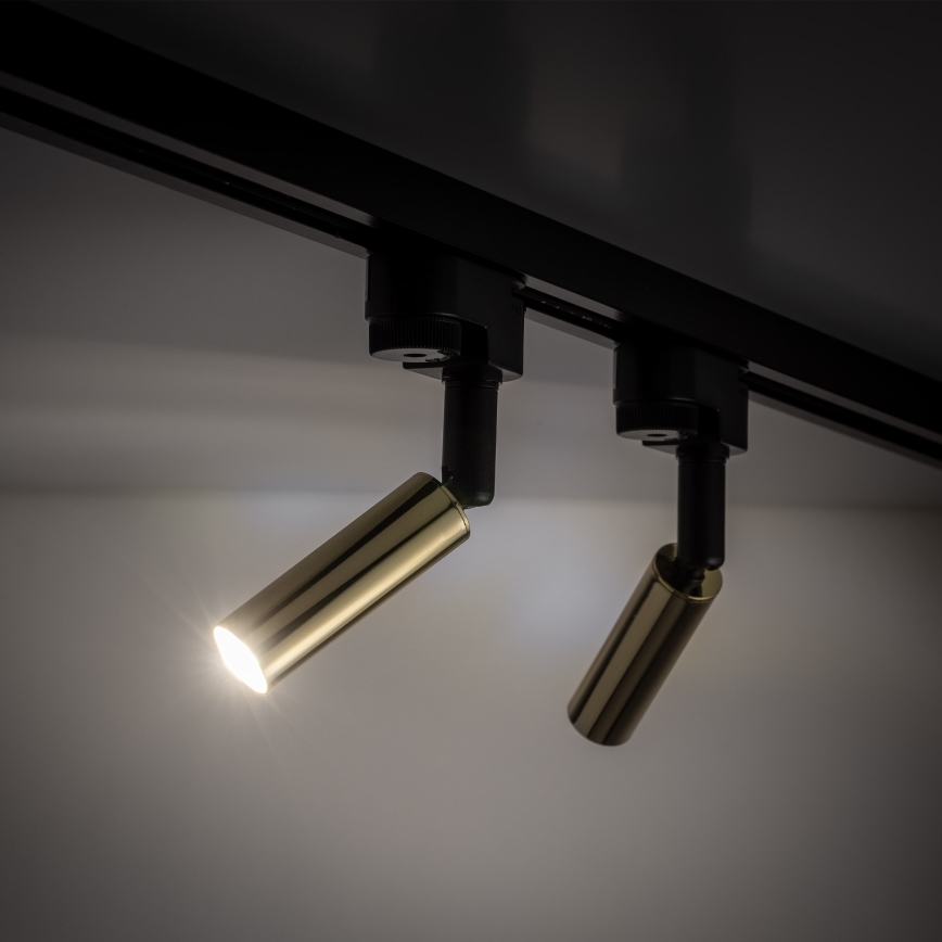LED Spotlight for 1-phase rail system LAGOS 1xG9/3W/230V gold/black