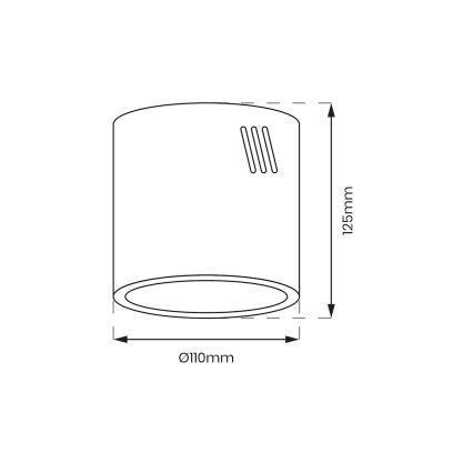 LED Spotlight GEORGE 1xE27/6W/230V d. 11 cm white