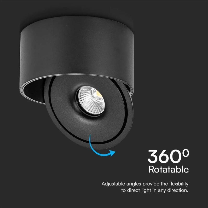 LED Flexible spotlight LED/28W/230V 3000/4000/6400K CRI 90 black