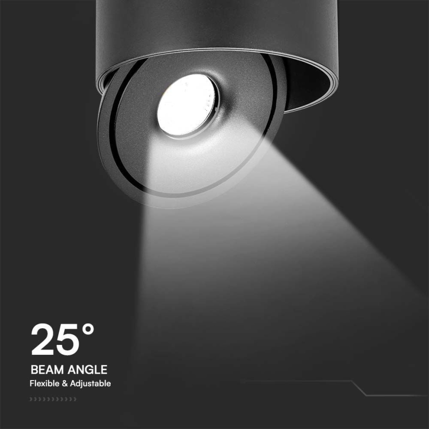 LED Flexible spotlight LED/28W/230V 3000/4000/6400K CRI 90 black