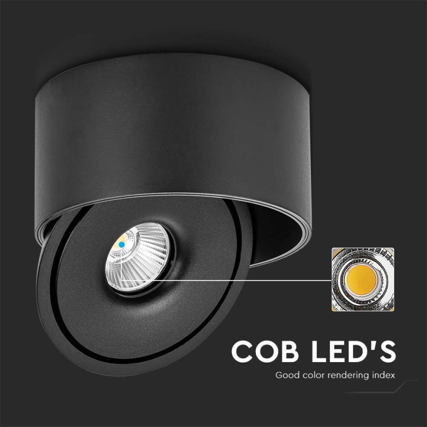 LED Flexible spotlight LED/28W/230V 3000/4000/6400K CRI 90 black
