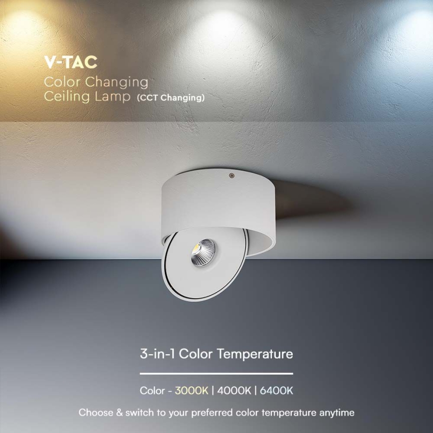 LED Flexible spotlight LED/28W/230V 3000/4000/6400K CRI 90 white