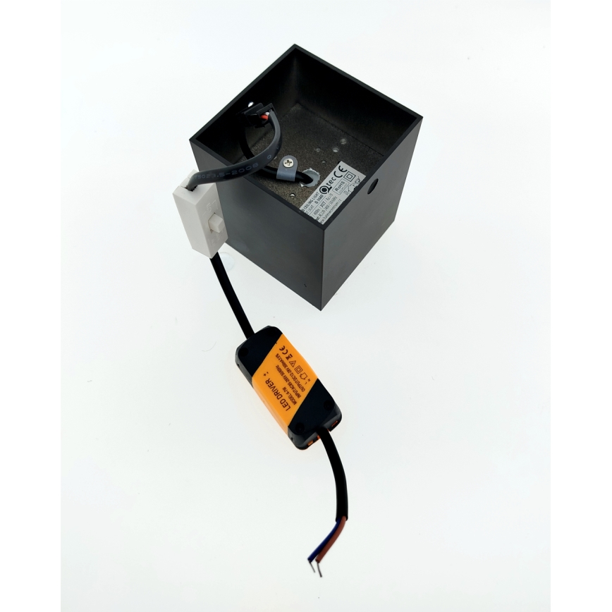 LED spotlight LED/5W/230V 3000/4000/6400K 7,5x7,5 cm black