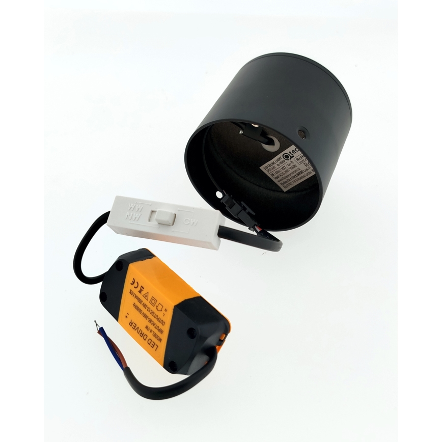 LED spotlight LED/5W/230V 3000/4000/6400K pr. 7,5 cm black