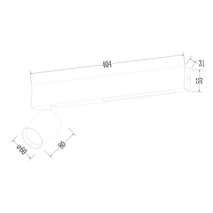 LED Spotlight MAGNET LED/5W/230V + 1xGU10/60W 3000/4000K white
