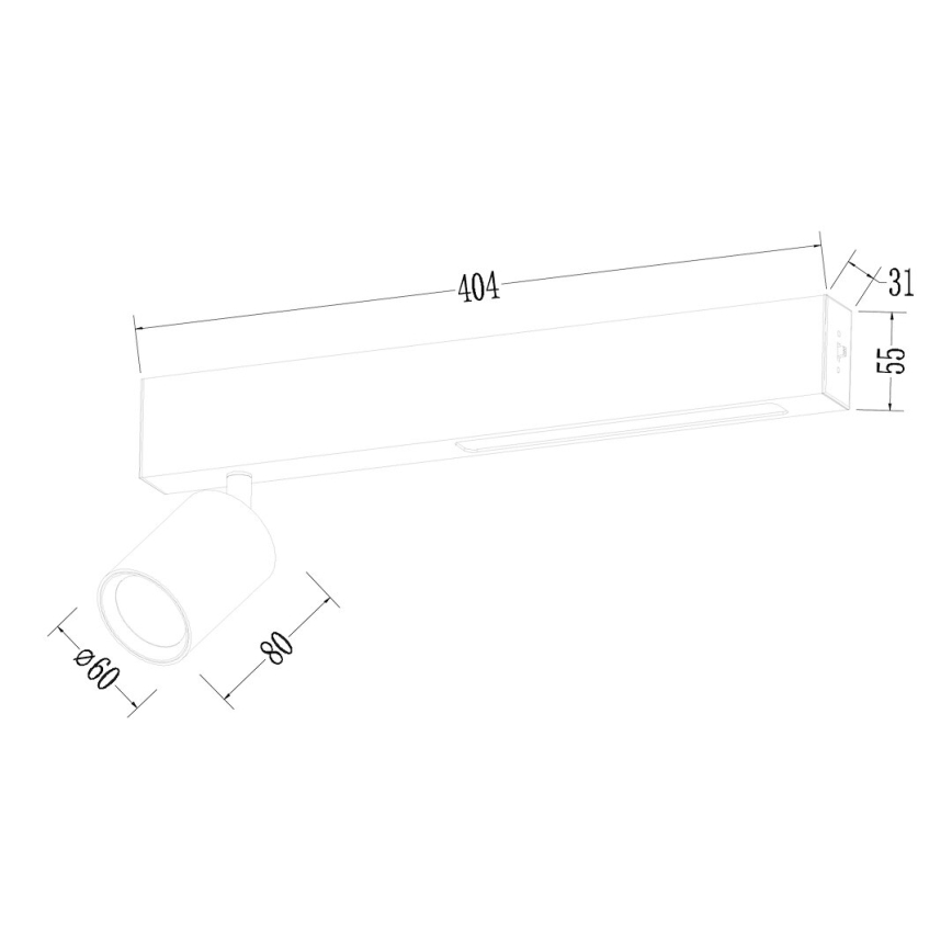 LED Spotlight MAGNET LED/5W/230V + 1xGU10/60W 3000/4000K white