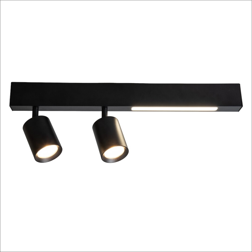 LED Spotlight MAGNET LED/5W/230V + 2xGU10/60W 3000/4000K black
