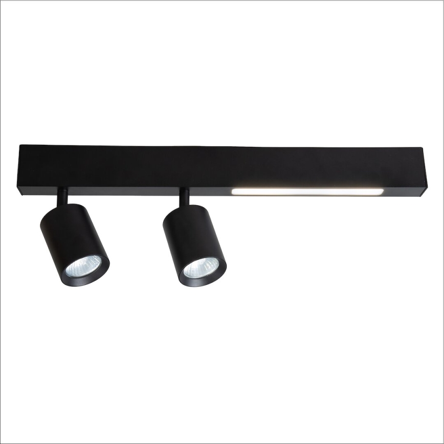 LED Spotlight MAGNET LED/5W/230V + 2xGU10/60W 3000/4000K black