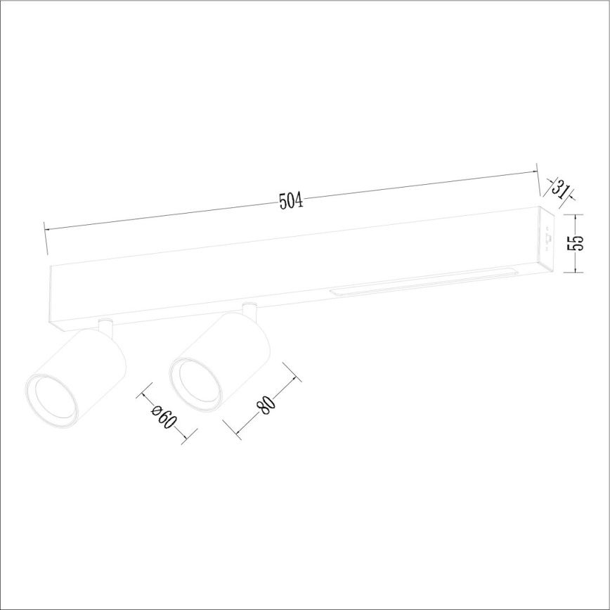 LED Spotlight MAGNET LED/5W/230V + 2xGU10/60W 3000/4000K white