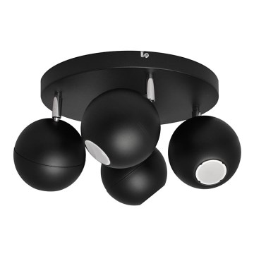 LED Spotlight MIDWAY 4xGU10/6,5W/230V black