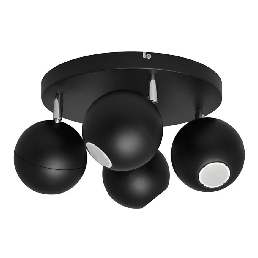 LED Spotlight MIDWAY 4xGU10/6,5W/230V black
