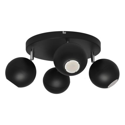 LED Spotlight MIDWAY 4xGU10/6,5W/230V black