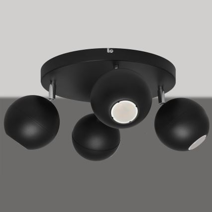 LED Spotlight MIDWAY 4xGU10/6,5W/230V black