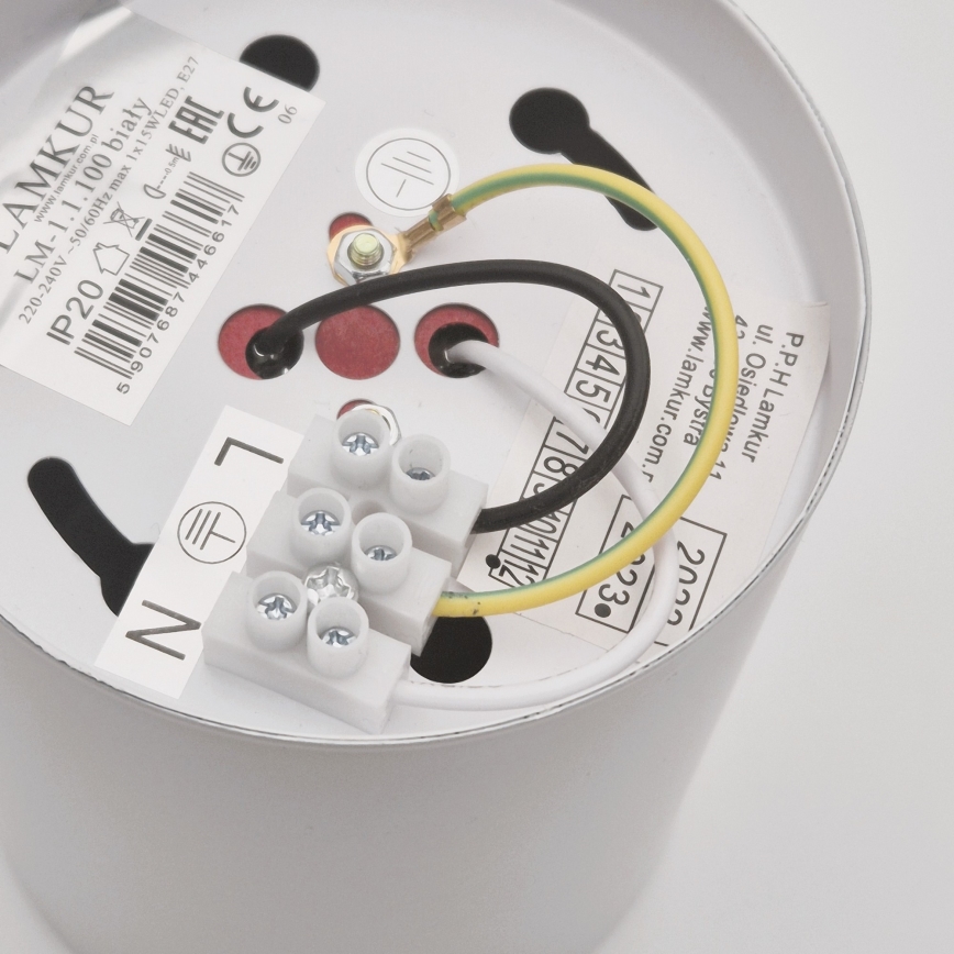 LED Spotlight TACO 1xE27/15W/230V white