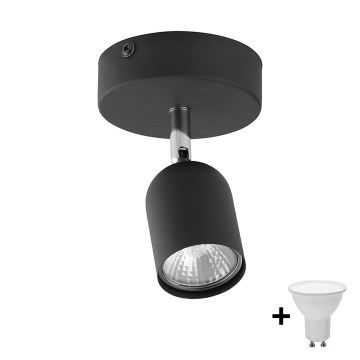 LED spotlight TOP 1xGU10/10W/230V Black