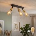 LED Spotlight TOP 3xE27/15W/230V Black/Gold
