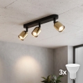LED Spotlight TOP 3xGU10/10W/230V Black/Gold