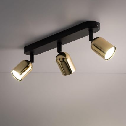 LED Spotlight TOP 3xGU10/10W/230V Black/Gold