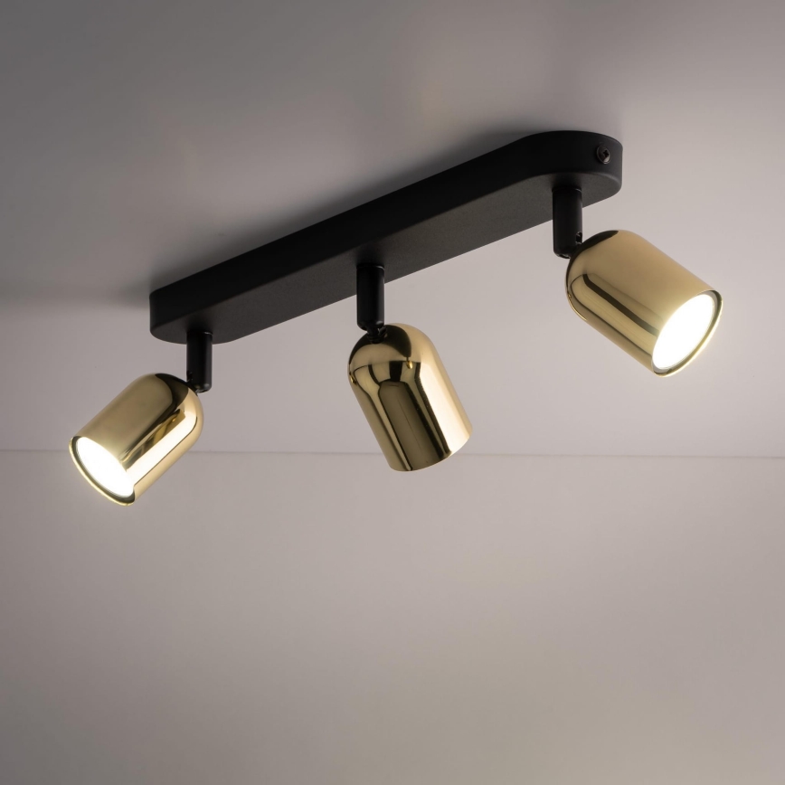 LED Spotlight TOP 3xGU10/10W/230V Black/Gold
