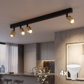 LED Spotlight TOP 4x GU10/10W/230V Black/Gold