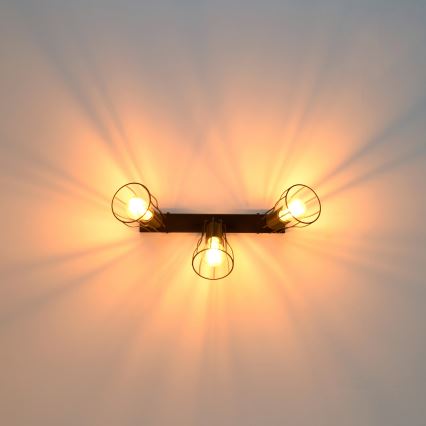 LED Spotlight TUBE II 3xE27/15W/230V black