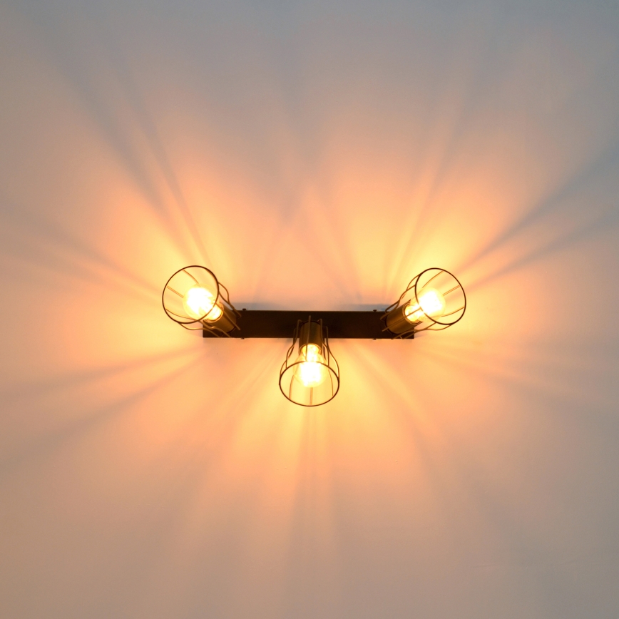 LED Spotlight TUBE II 3xE27/15W/230V black