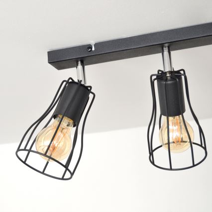 LED Spotlight TUBE II 3xE27/15W/230V black