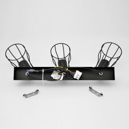 LED Spotlight TUBE II 3xE27/15W/230V black