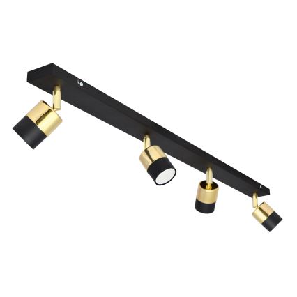 LED Spotlight TUBSSON 4xGU10/4,8W/230V black/gold