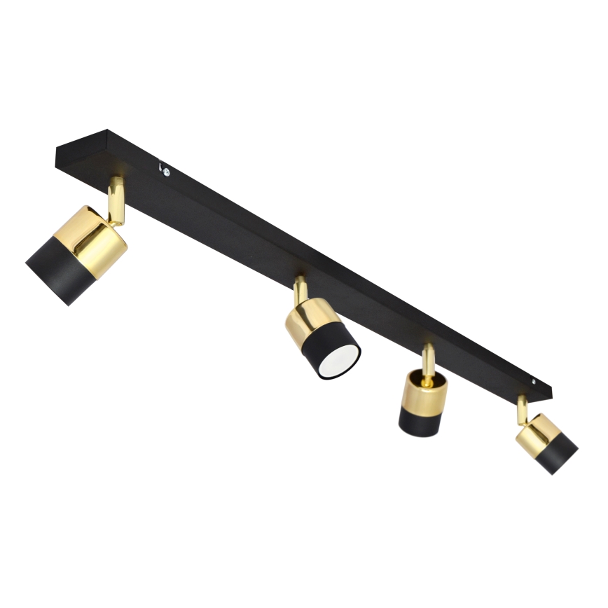 LED Spotlight TUBSSON 4xGU10/4,8W/230V black/gold
