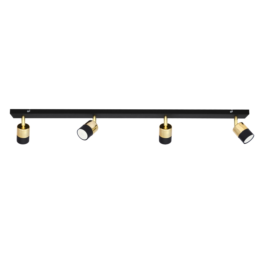 LED Spotlight TUBSSON 4xGU10/4,8W/230V black/gold