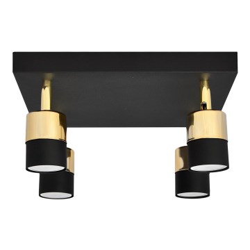 LED Spotlight TUBSSON 4xGU10/4,8W/230V black/gold