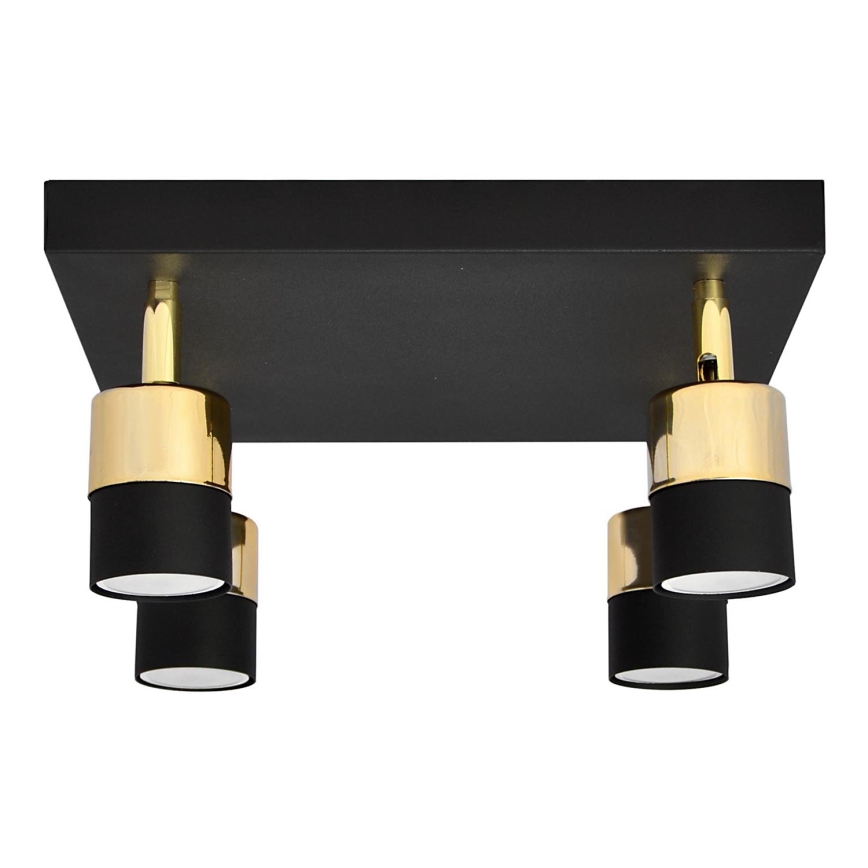 LED Spotlight TUBSSON 4xGU10/4,8W/230V black/gold