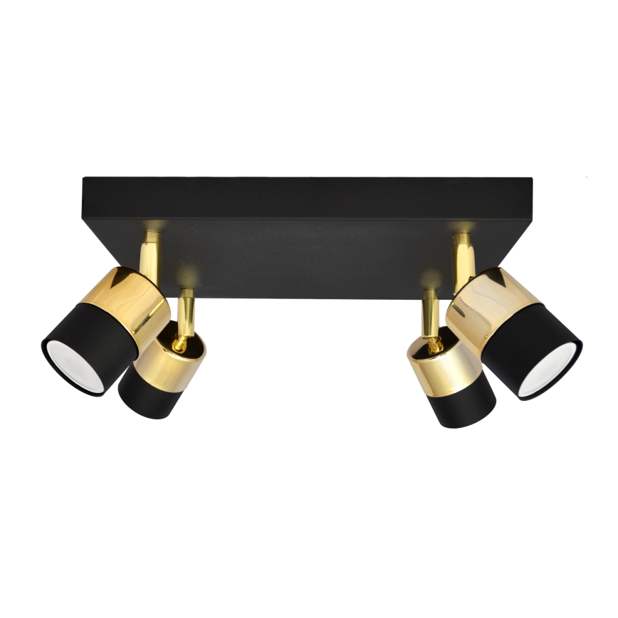LED Spotlight TUBSSON 4xGU10/4,8W/230V black/gold