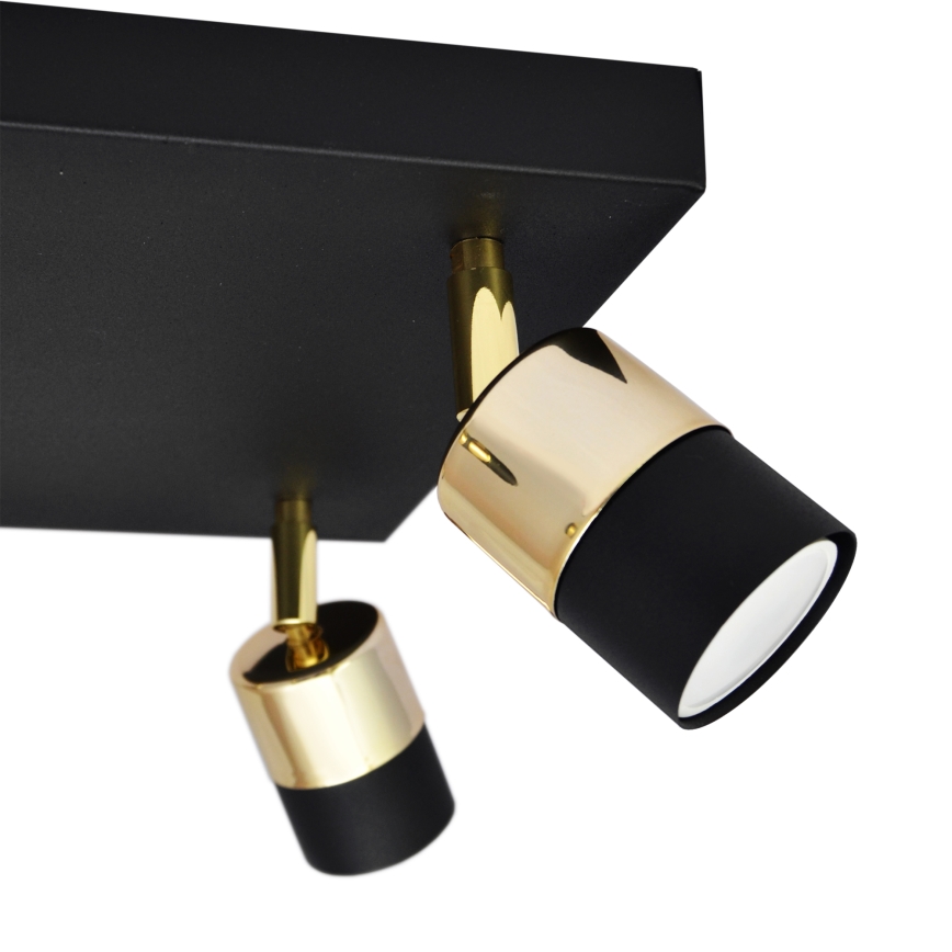 LED Spotlight TUBSSON 4xGU10/4,8W/230V black/gold