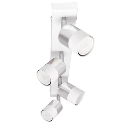 LED Spotlight TUBSSON 4xGU10/4,8W/230V white/shiny chrome