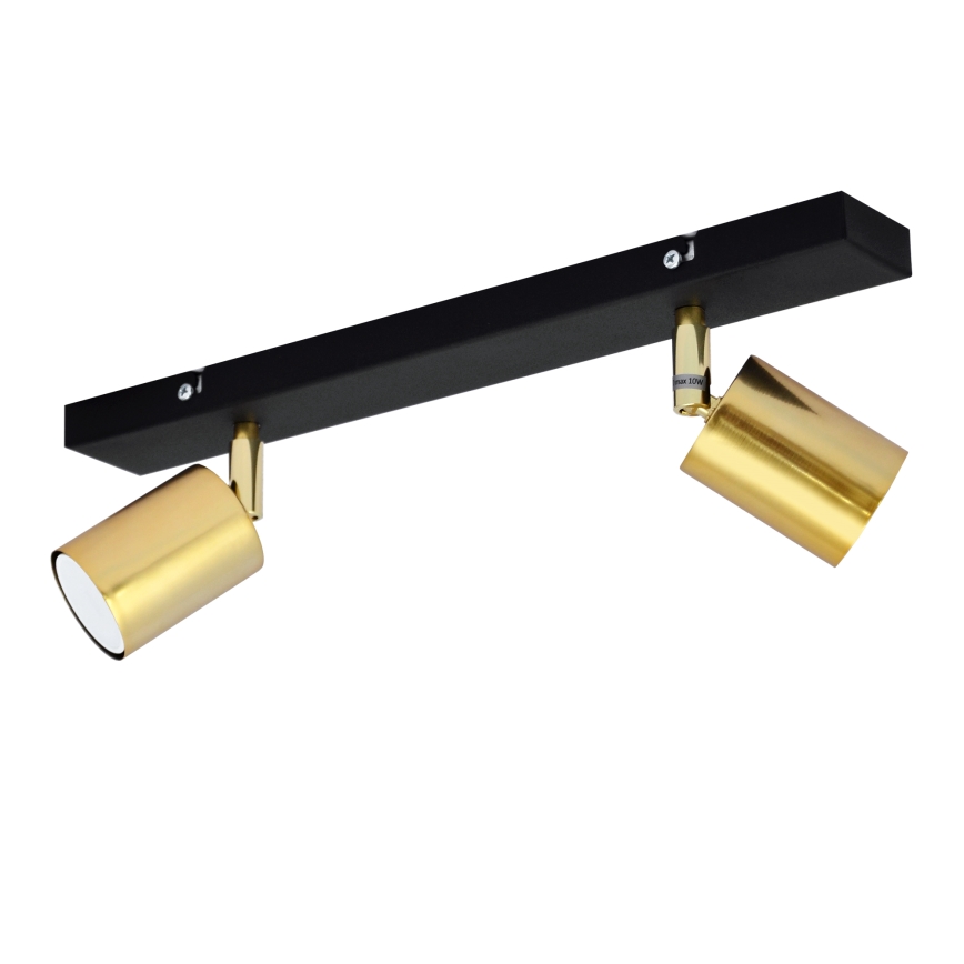 LED Spotlight TUNE 2xGU10/4,8W/230V gold/black