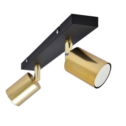 LED Spotlight TUNE 2xGU10/4,8W/230V gold/black