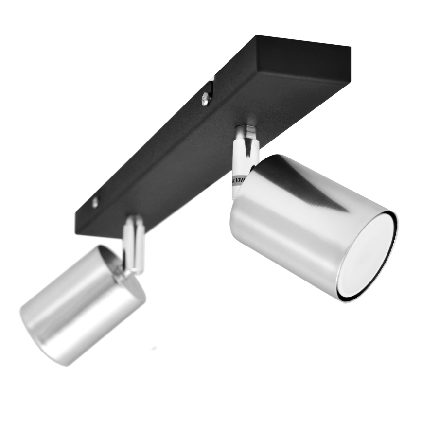 LED Spotlight TUNE 2xGU10/4,8W/230V matte chrome/black