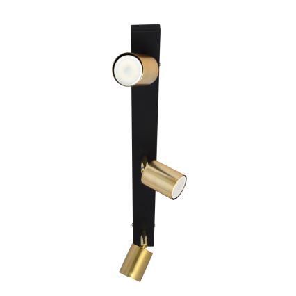 LED Spotlight TUNE 3xGU10/4,8W/230V gold/black