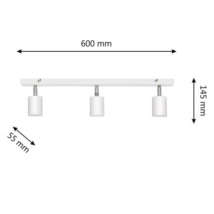 LED Spotlight TUNE 3xGU10/4,8W/230V white