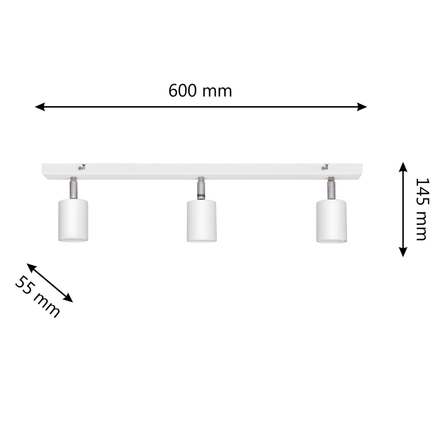 LED Spotlight TUNE 3xGU10/4,8W/230V white